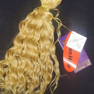 French refind New deep wave blonde hair extensions NWT